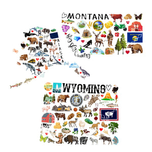 Western United States Bundle PNG, 11 State Bundle Digital Design