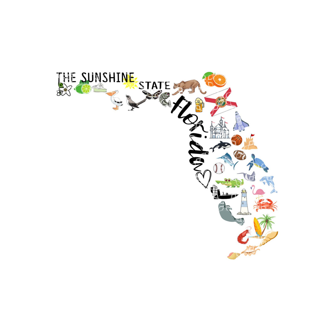 Florida Symbols Sublimation Transfer