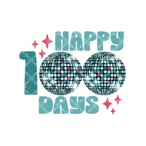 Happy 100 Days Sublimation Transfer, 100th Day Sublimation T-Shirt Transfer