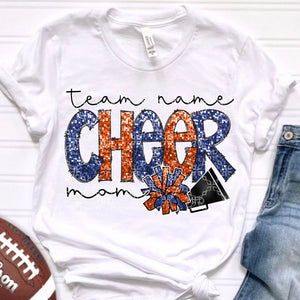 Custom Cheer Mom, Add Your Team/School Name And Colors, Personalize, Sublimation Transfer