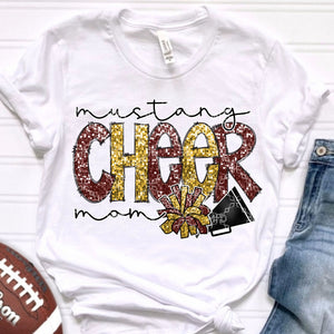 Custom Cheer Mom, Add Your Team/School Name And Colors, Personalize, Sublimation Transfer