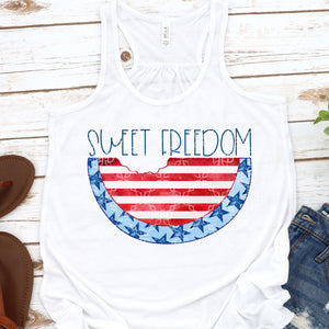 Sweet Freedom PNG, 4th of July Digital Design