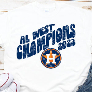 Houston Astros Sublimation Transfer, AL West Champions 2023 Sublimation T-Shirt Transfer