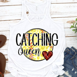 Catching Queen PNG, Softball Digital Download