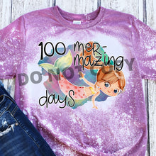 Load image into Gallery viewer, 100 Mer-Mazing Days Of School  Sublimation Transfer, 100th Day Of School, Mermaid
