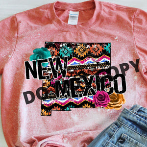 New Mexico Aztec Flower Sublimation Transfer