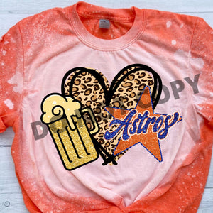 Beer Love Astros Sublimation Transfer