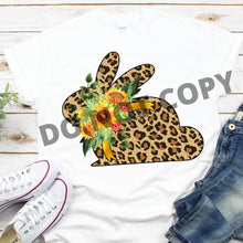 Load image into Gallery viewer, Easter Bunny Cheetah Flowers Sublimation Transfer
