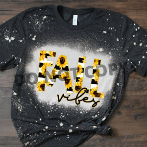Fall Vibes Sunflower Sublimation Transfer, Ready to Press Transfer