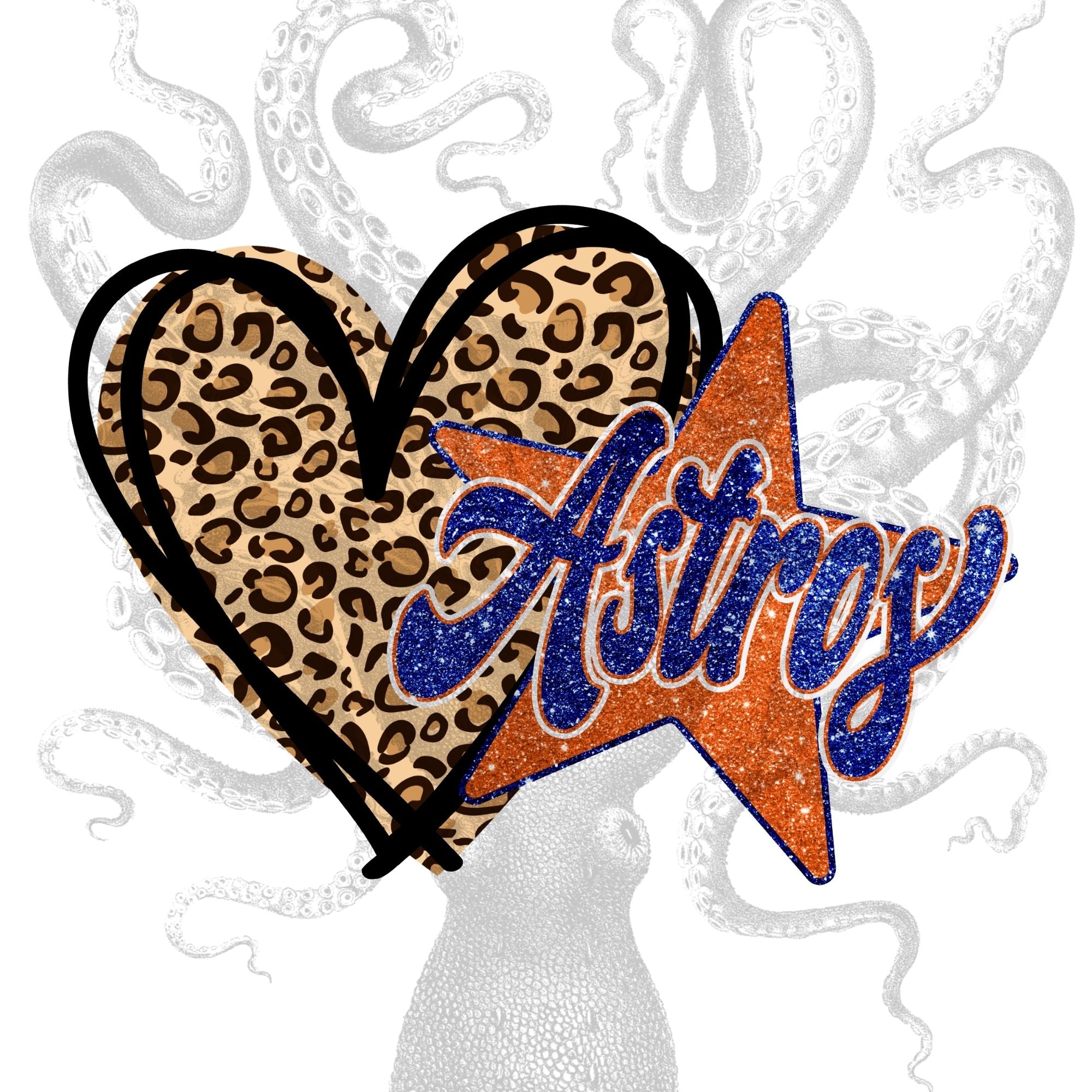 Love Astros Cheetah Digital Download, Digital Download, Digital Design –  Flipped Designs