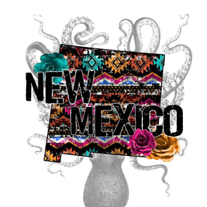 New Mexico Aztec Flower Sublimation Transfer