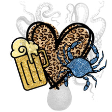 Load image into Gallery viewer, Beer Love Blue Crab Sublimation Transfer
