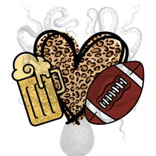 Load image into Gallery viewer, Beer Love Football Cheetah Sublimation Transfer
