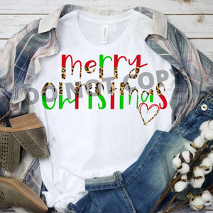 Merry Christmas Sublimation Transfer, Holiday Ready to Press Transfer
