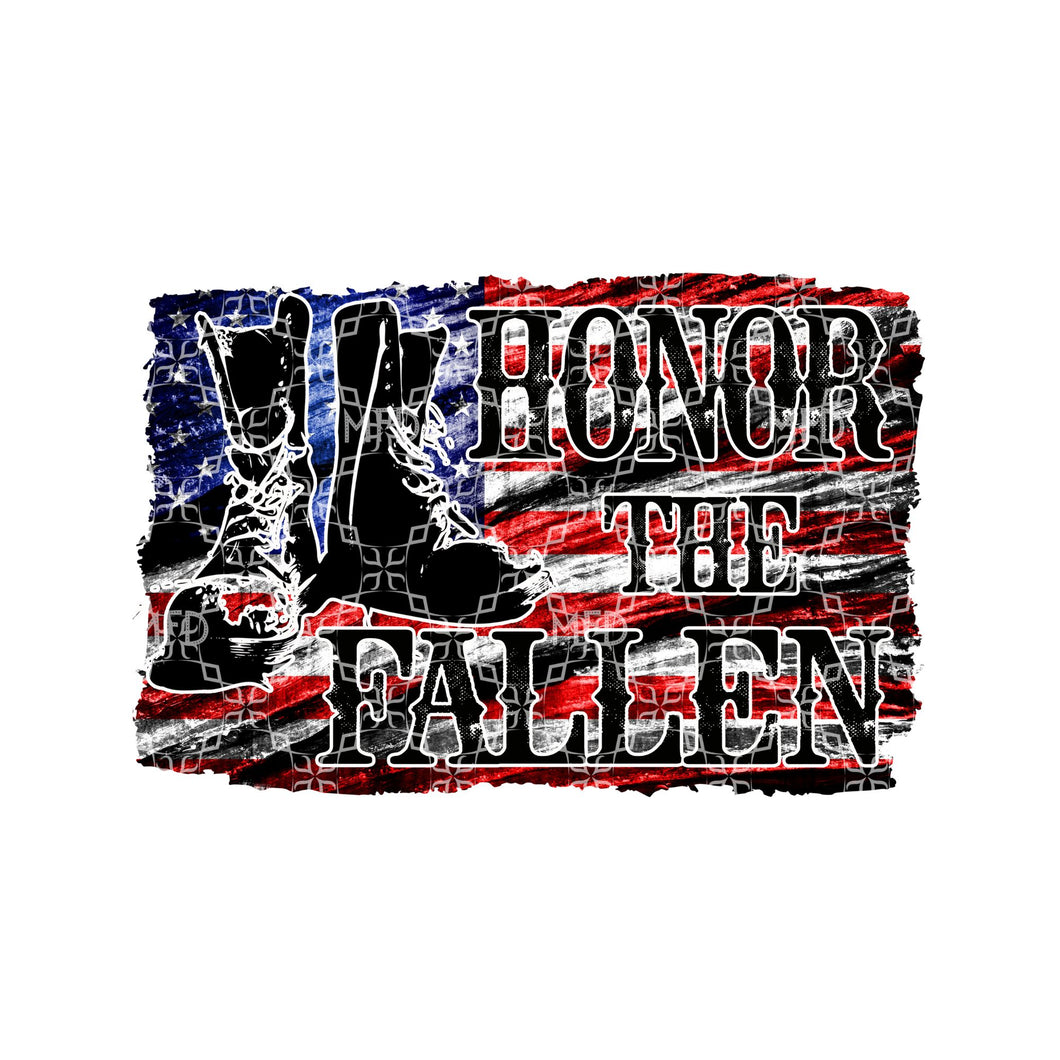 Honor The Fallen Sublimation Transfer