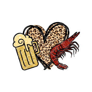 Beer Love Shrimp Sublimation Transfer, Prawn-Shirt Sublimation