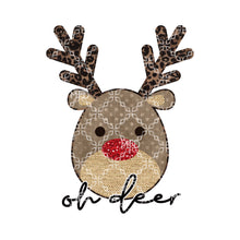 Load image into Gallery viewer, Oh Deer PNG, Christmas Digital Design, Rudolf Digital Download
