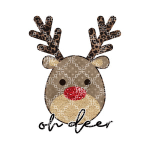 Oh Deer PNG, Christmas Digital Design, Rudolf Digital Download