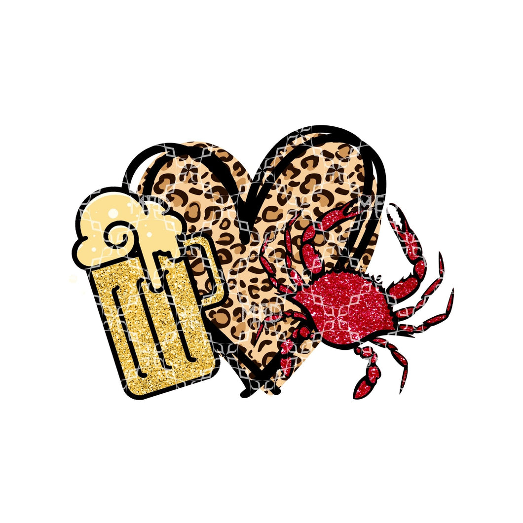 Beer Love Red Crab Digital Download