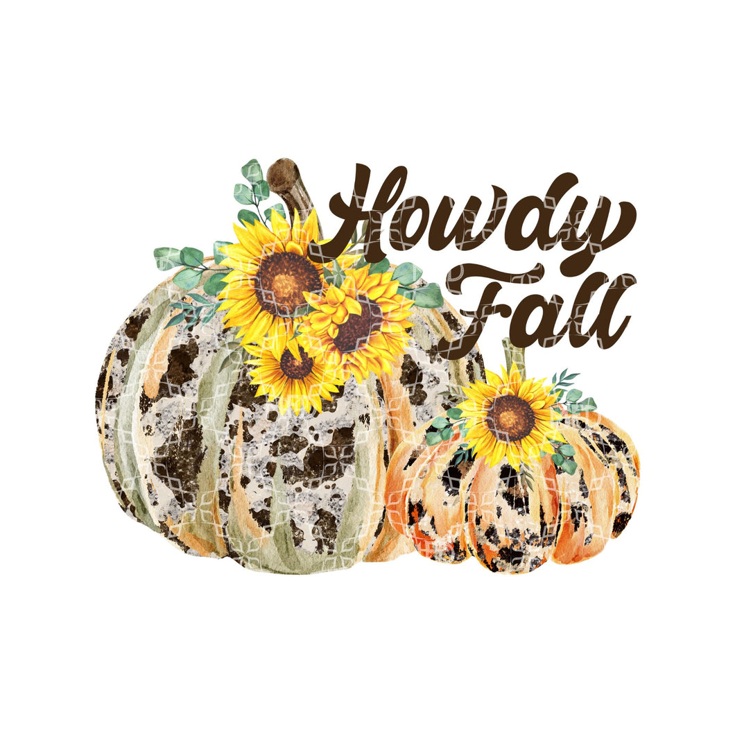 Howdy Fall Sublimation Transfer, Pumpkins T-Shirt Transfer
