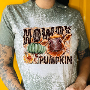 Howdy Pumpkin Sublimation Transfer, Fall Ready to Press Transfer
