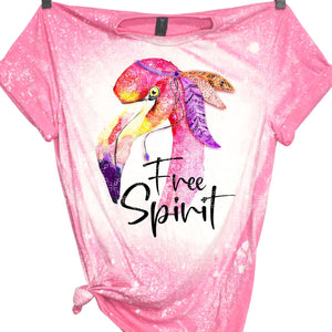 Free Spirit Sublimation Transfer, Flamingo Spirit Sublimation T-Shirt Transfer