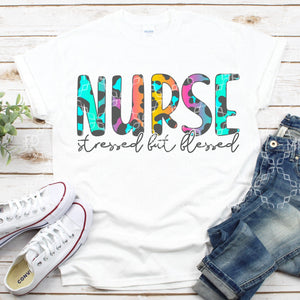 Nurse Sublimation Transfer, Care to Patience T-Shirt Sublimation Transfer