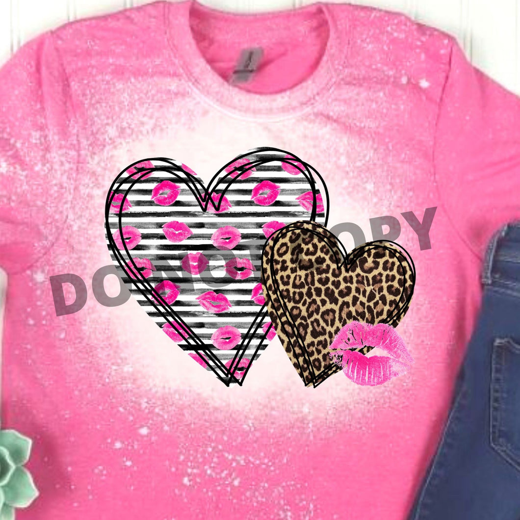Lots of Kisses Hearts Hot Pink Digital, Love PNG, Valentine's Day Digital Download