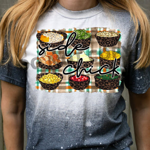 Side Chick Thanksgiving Sublimation Transfer, Thanksgiving Sides, Ready to Press Transfer